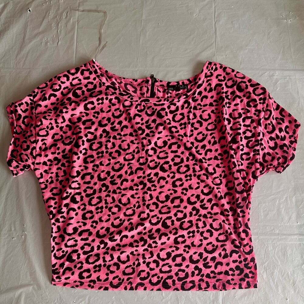 One Clothing Pink and Black Blouse XL